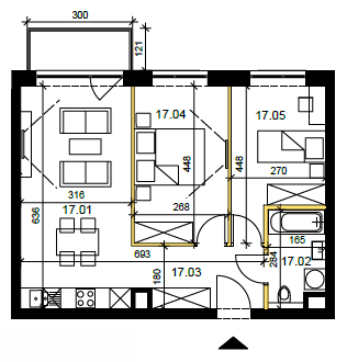 Rzut lokalu B.M17